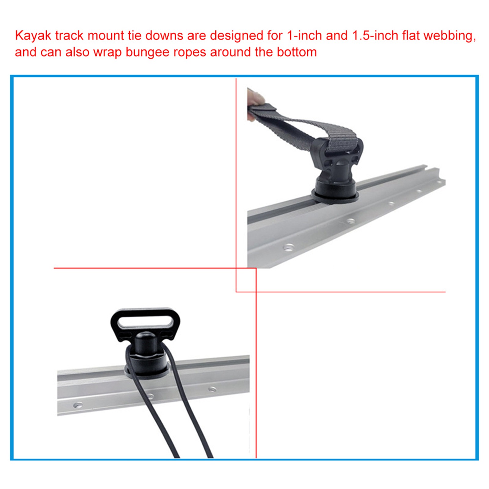 4pcs Kayak Track Mount Vertica - Fishing Kayak Crate ulasan dan harga