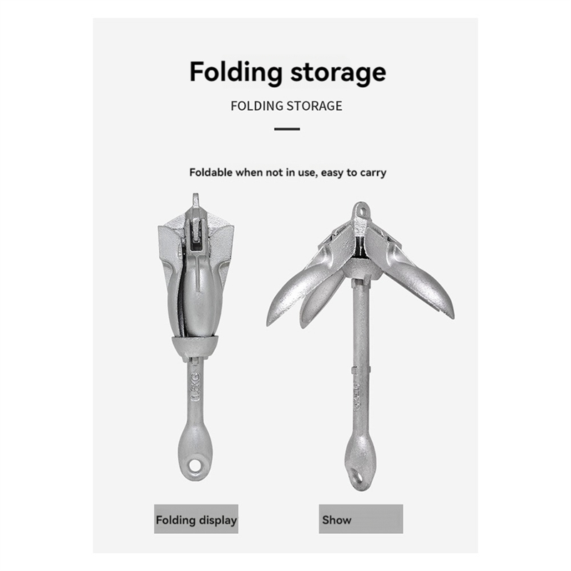 AB56-0.7KG Steel Folding Water - Fishing Kayak Anchor ulasan dan harga