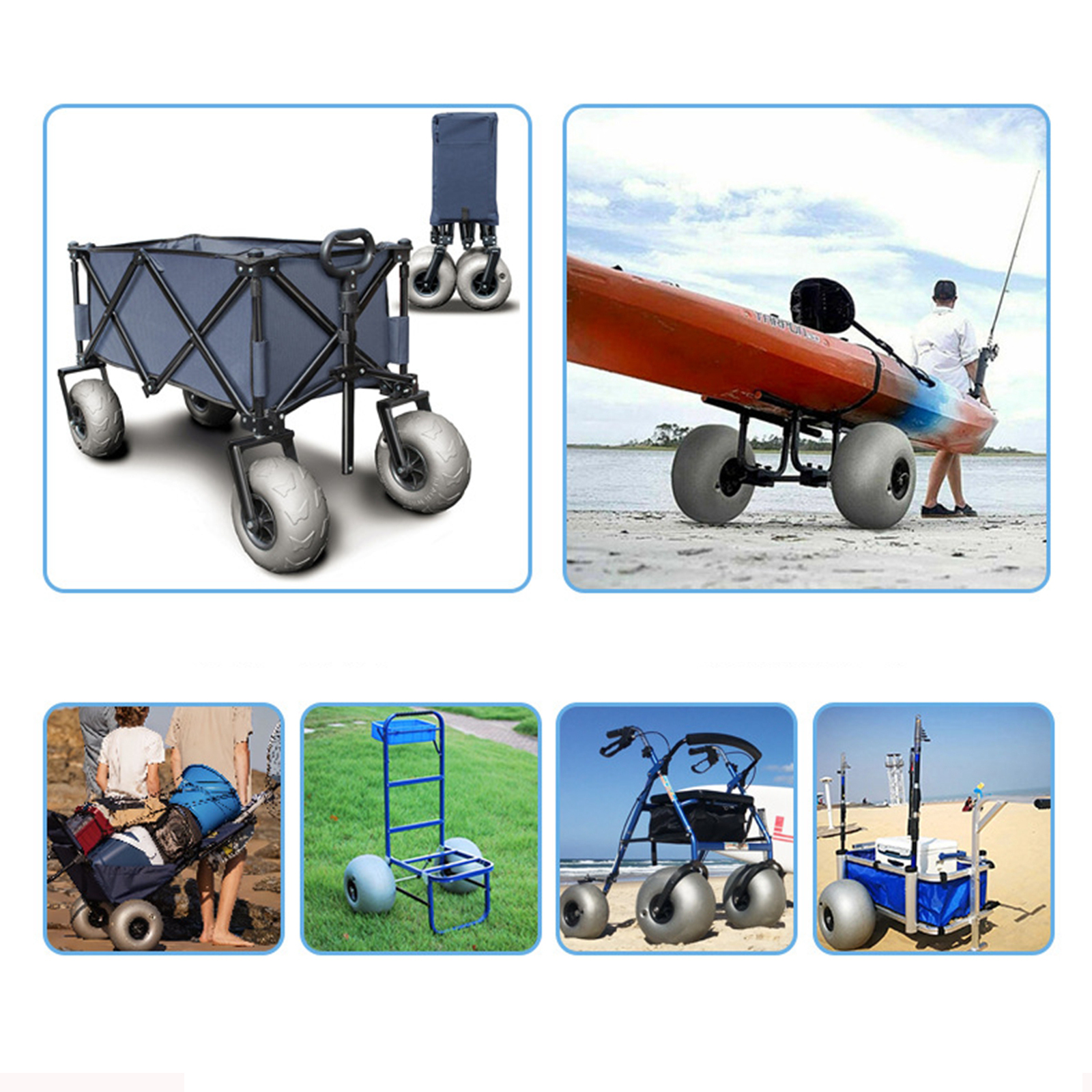 10In Balloon Wheels Profession - Fishing Kayak Cart ulasan dan harga