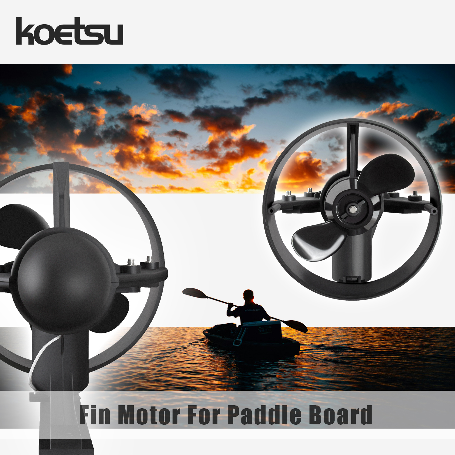 KOETSU paddle board underwater - Fishing Kayak Trolling Motor ulasan dan harga