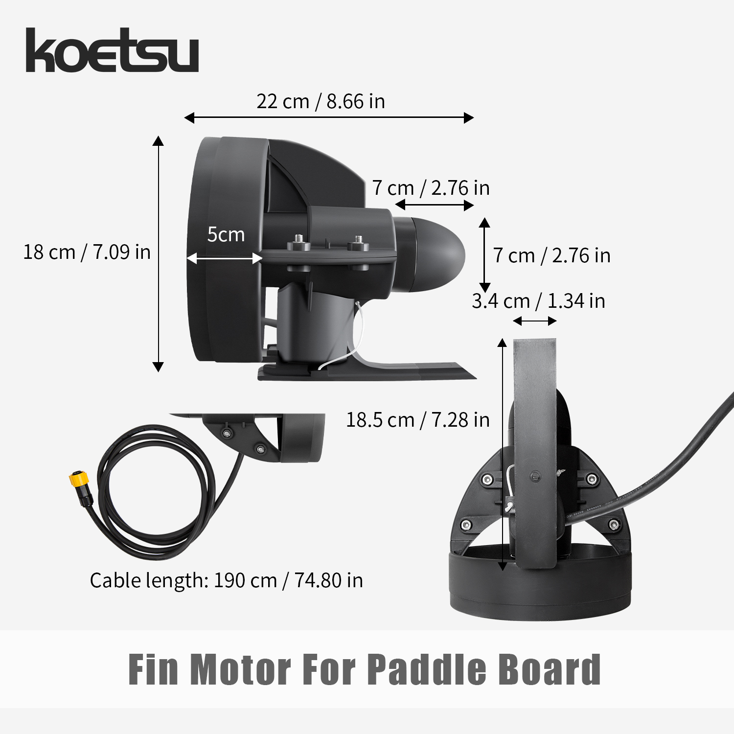 KOETSU paddle board underwater - Fishing Kayak Trolling Motor ulasan dan harga