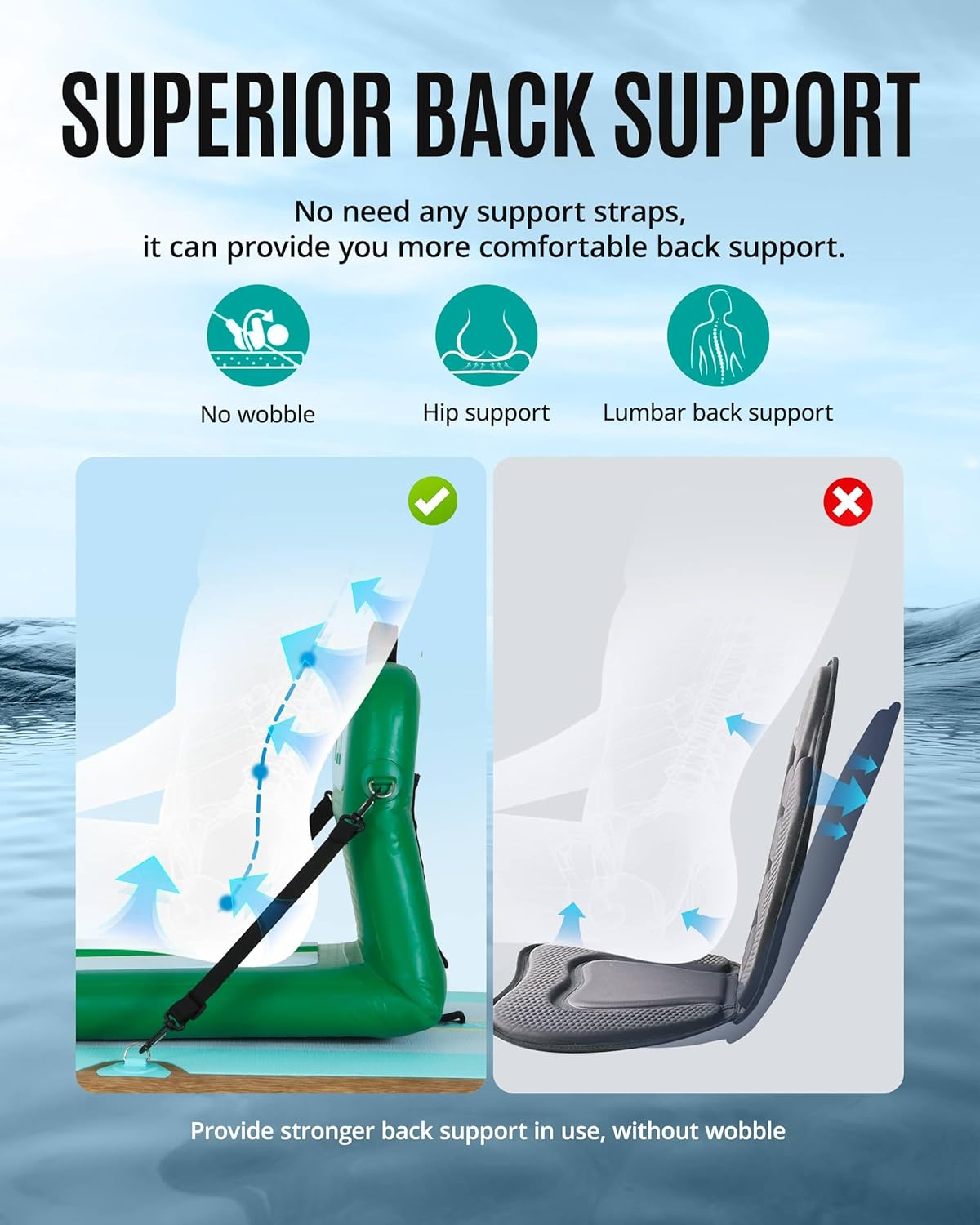 Portable Inflatable Kayak Seat - Fishing Kayak Seat ulasan dan harga