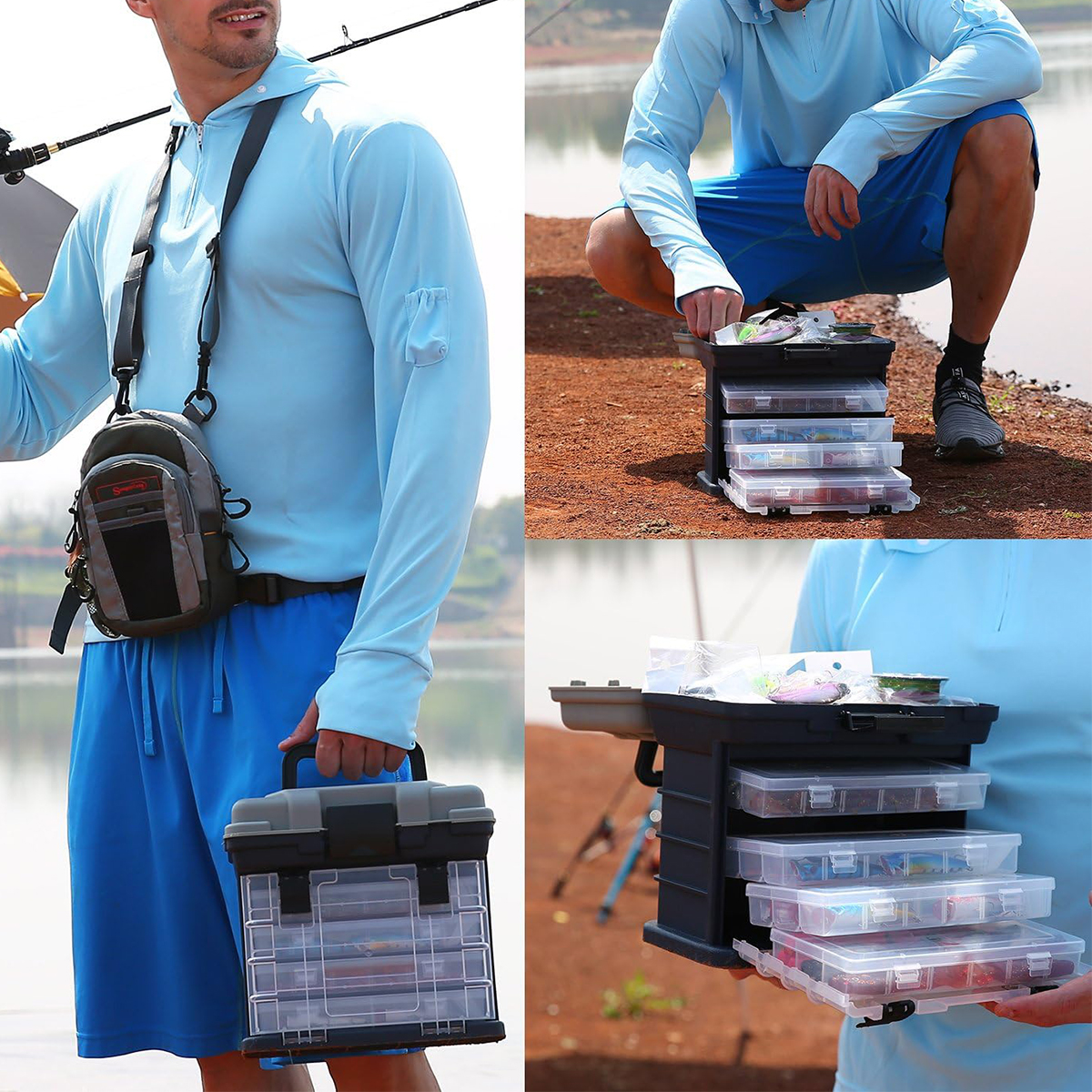 Multifunction Fashing Tackle B - Fishing Kayak Crate ulasan dan harga