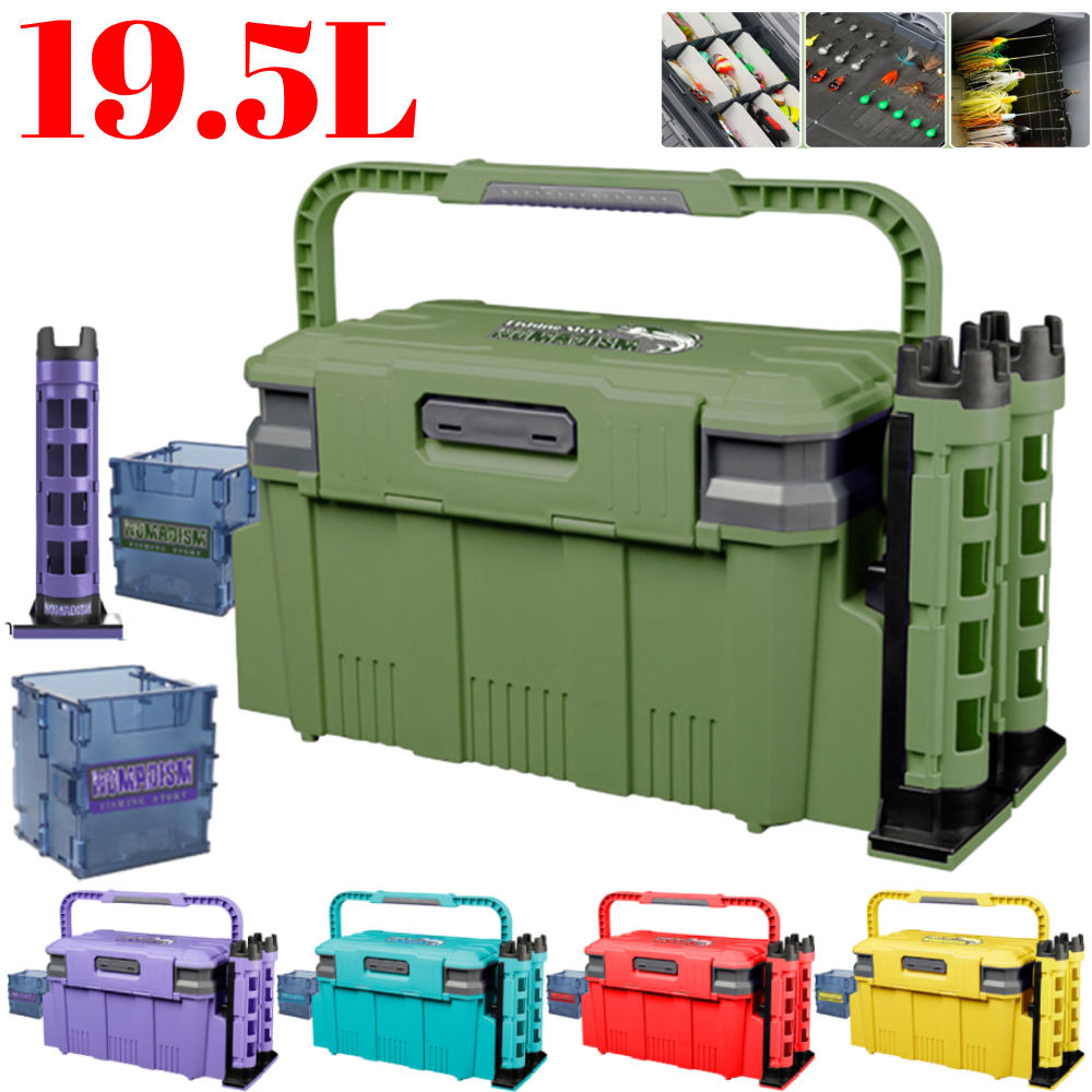 19.5L Fishing Tackle Box Multi - Fishing Kayak Crate ulasan dan harga